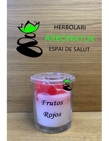 VELA AROMATICA VASO FRUTOS ROJOS