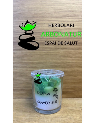 VELA AROMATICA VASO RUDA