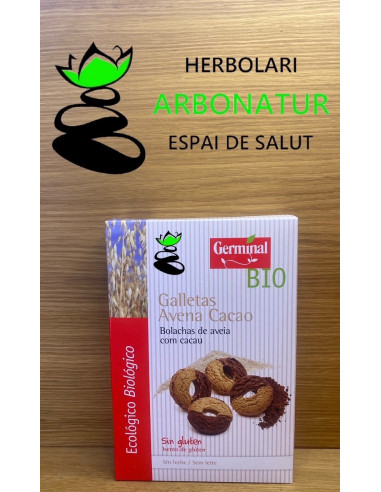 GALLETAS DE AVENA Y CACAO ECO  SIN GLUTEN - SIN LECHE 250 Gr. GERMINAL