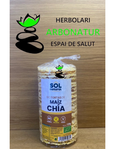 TORTAS DE MAIZ CON CHIA BIO - SIN GLUTEN - SOL NATURAL