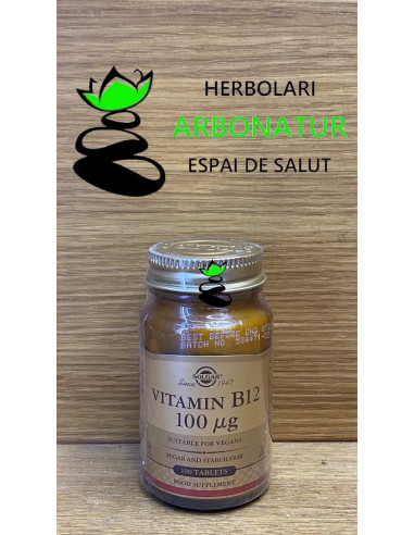 VITAMINA B12 100 Mg. 100 Comp.  (CIANOCOBALAMINA) SOLGAR