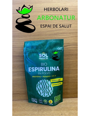 ESPIRULINA BIO EN POLVO 125 Gr. SOL NATURAL