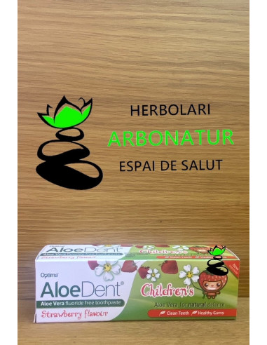 DENTIFRICO NIÑOS ALOE VERA (fresa y sin fluor) ALOEDENT 50 ml.