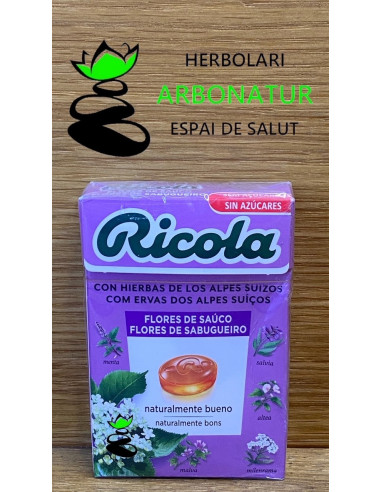 CARAMELO RICOLA FLOR DE SAUCO (Sin azucar) 50 Gr.