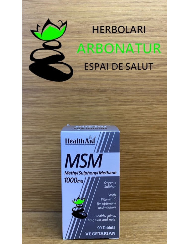MSM (metilsulfonilmetano) 1000 mg. 90 Cap. HEALHT AID - NUTRINAT