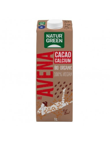 BEBIDA DE AVENA CON CHOCO Y CALCIO BIO VEGAN 1 Ltr. NATUR GREEN