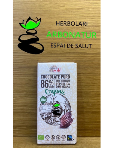 CHOCOLATE ECO 86% SIN GLUTEN  CHOCOLATES SOLE