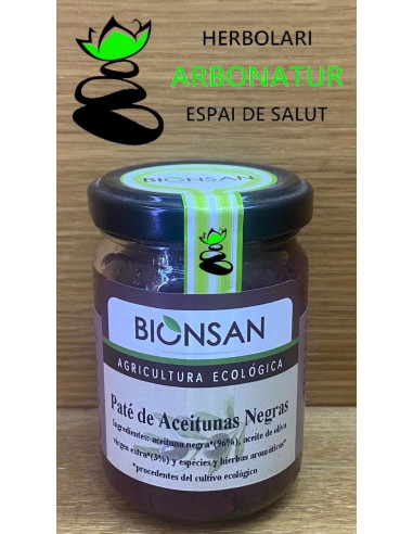 PATE DE ACEITUNAS NEGRAS BIO 140 Gr. BIONSAN