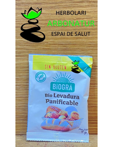 LEVADURA PANIFICABLE BIO SIN GLUTEN 9 Gr. BIOGRA