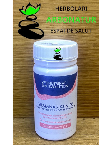 VITAMINAS K2 Y D3 4000 ui 30 Cap. NUTRINAT EVOLUTION