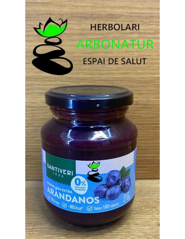 MERMELADA EXTRA ARANDANOS 0% AZUCARES 270 Gr. SANTIVERI