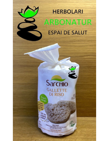 TORTITAS DE ARROZ ECO  SIN SAL - SIN GLUTEN 100 Gr. SARCHIO