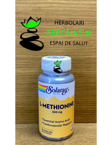 L-METHIONINE 500 mg. 30 Cap. SOLARAY