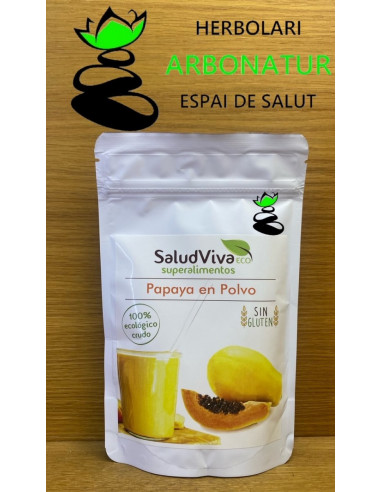 PAPAYA EN POLVO 125 Gr. SIN GLUTEN SIN AZUCAR SALUD VIVA