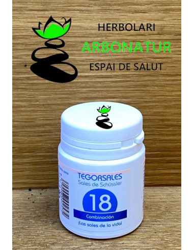 TEGORSAL Nº 18 - SALES DE SCHÜSSLER BISAL (mezcla 12 sales) 20 Gr. TEGOR