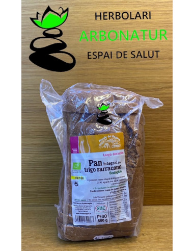 PAN INTEGRAL TRIGO SARRACENO ECO (LARGA DURACION) 500 Gr. PANADERIA RINCON DEL SEGURA