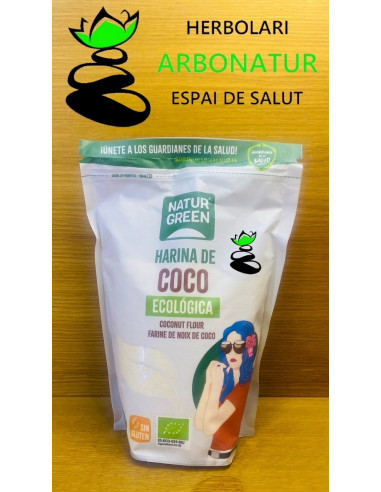 HARINA DE COCO BIO S/G 500 Gr. NATURGREEN