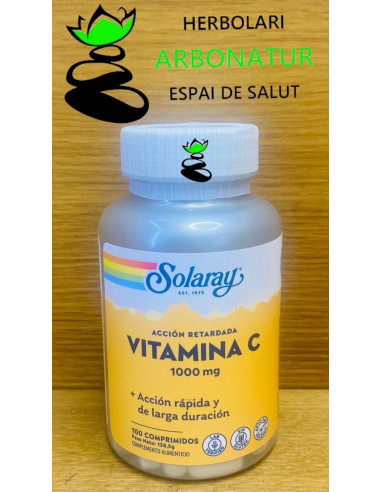 VITAMINA C 1000 mg. (accion rapida) 100 Comp. SOLARAY