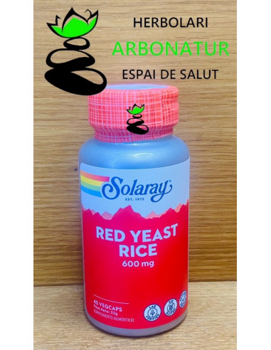 RED YEAST RICE 600 Mg.  45 Cap. SOLARAY
